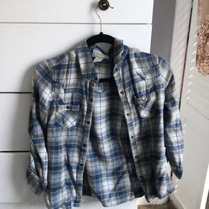 Blue and Green Plaid Flannel